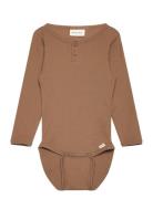 Body Ls Rib Brown Minymo