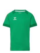 Hmllead S/S Poly Jersey Kids Green Hummel