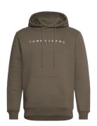 Tjm Reg Linear Logo Hoodie Ext Khaki Tommy Jeans