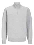 Jjebradley Sweat Half Zip Noos Jnr Grey Jack & J S