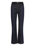 High Waist Straight Jeans Navy Mango