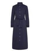 Belted Cotton Midi Shirtdress Navy Polo Ralph Lauren