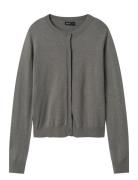 Nlfdancy Ls Short Knit Cardigan Grey LMTD