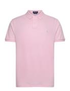 Custom Slim Fit Mesh Polo Shirt Pink Polo Ralph Lauren