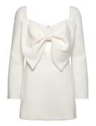 Phillipa Bow Mini Dress White Bardot