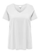 Carbonnie Life S/S V A-Shape Tee Noos White ONLY Carmakoma