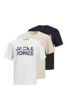 Jjebryan Corp Logo Tee Ss O-Neck 3 Pk Mp White Jack & J S