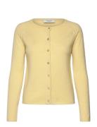 Rwlaica Ls O-Neck Raglan Cardigan Yellow Rosemunde