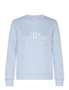 Reg Tonal Shield C-Neck Sweat Blue GANT