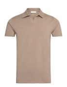 Stretch Polo Shirt S/S Beige Lindbergh