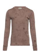 Top Merino Wool Aop Brown Lindex