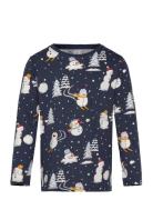 Top Ls Snowman Story Aop Navy Lindex