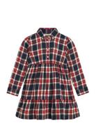 Checked Flannel Bd Shirt Dress Navy GANT