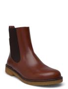 Booties - Flat - With Elastic Brown ANGULUS