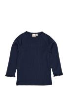 Pointelle Junior Ls Tee Navy Copenhagen Colors