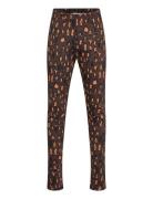 Leopard Aop Brushed Leggings Black Mini Rodini