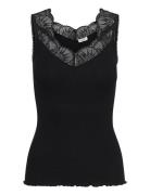 Rwbeatha Sl Lace Top Black Rosemunde