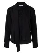 Slflucia Ls Tie Shirt B Black Selected Femme