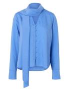 Slflucia Ls Tie Shirt B Blue Selected Femme