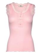 Rmwbalta Sl Regular Placket Top Pink RM By Rosemunde