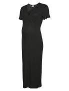 Mltrinity Tess Ss Jrs Midi Dress 2F Noos Black Mamalicious