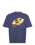 Loose Fit Applique T-Shirt Navy Scotch & Soda