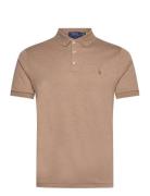 Custom Slim Fit Soft Cotton Polo Shirt Beige Polo Ralph Lauren