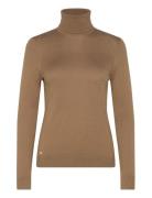 Modal Silk Nylon-Ls Sweater Khaki Lauren Ralph Lauren