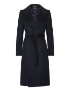 Belted Wool-Blend Wrap Coat Black Lauren Ralph Lauren