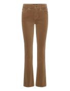 Stretch Corduroy Mid-Rise Straight Pant Brown Lauren Ralph Lauren