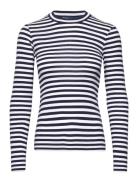 Striped Ribbed Long-Sleeve Tee Navy Polo Ralph Lauren