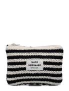 Milli Crochet Stripe Pouch Black Mads Nørgaard