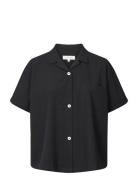 Victoria Shirt - Seersucker Black STUDIO FEDER