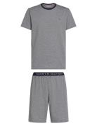 Ss Jersey Pj Set Stripes Grey Tommy Hilfiger