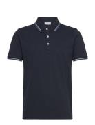 Polo Shirt With Contrast Piping Navy Lindbergh