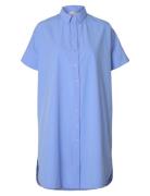 Slfblair 2/4 Short Shirt Dress Noos Blue Selected Femme