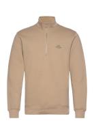 Standard Half Zip Logo Sweat Beige Mads Nørgaard