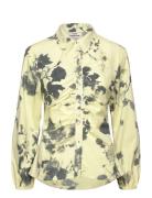 Poplinea Clara Shirt Aop Yellow Mads Nørgaard