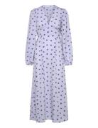 Balloon Sleeve Maxi Dress Blue Bubbleroom