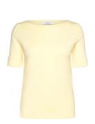 Rwnanna 2/4 Boatneck T-Shirt Yellow Rosemunde