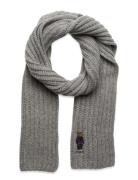 Polo Bear Rib-Knit Scarf Grey Polo Ralph Lauren