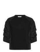 Blouse With Puffy Sleeves Black Coster Copenhagen