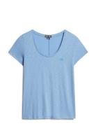 Scoop Neck Tee Blue Superdry