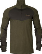 Härkila Men's Base Warm Baselayer Shirt Willow Green/Shadow Brown