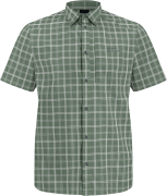 Jack Wolfskin Men's Norbo Short Sleeve Shirt Hedge Green Checks