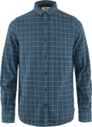 Men's Övik Flannel Shirt Indigo Blue-Flint Grey
