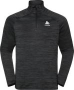 Men's Midlayer 1/2 Zip Run Easy Warm Black Melange