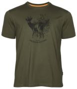 Pinewood Men's Roe Deer T-Shirt Olive