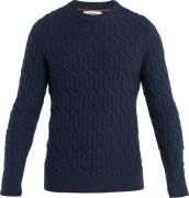 Icebreaker Men's Mer Cable Knit Crewe Sweater Midnight Navy