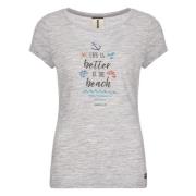 super.natural Women's Digital Print Tee Ash Melange/Watercolor Print